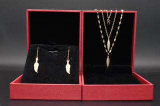 Titanium Stahl Halskette und Ohrring Set, modisch, sehr schön, für Frauen